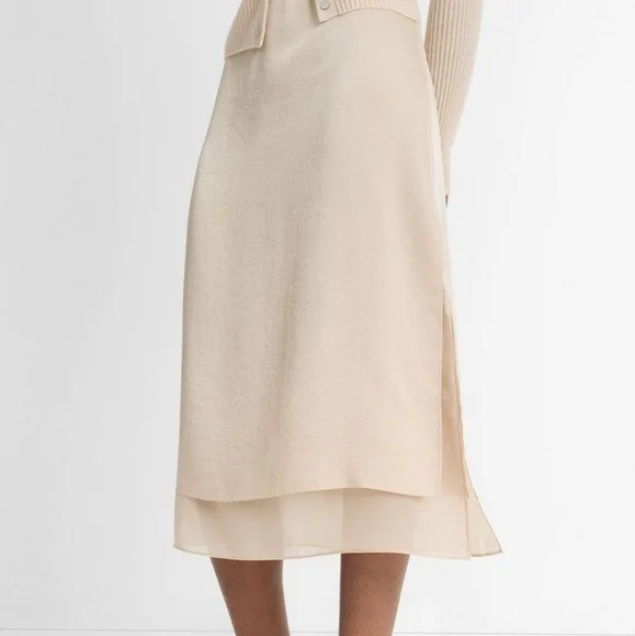 Vince Double Side-Slit Straight Skirt - Picture 4 of 5